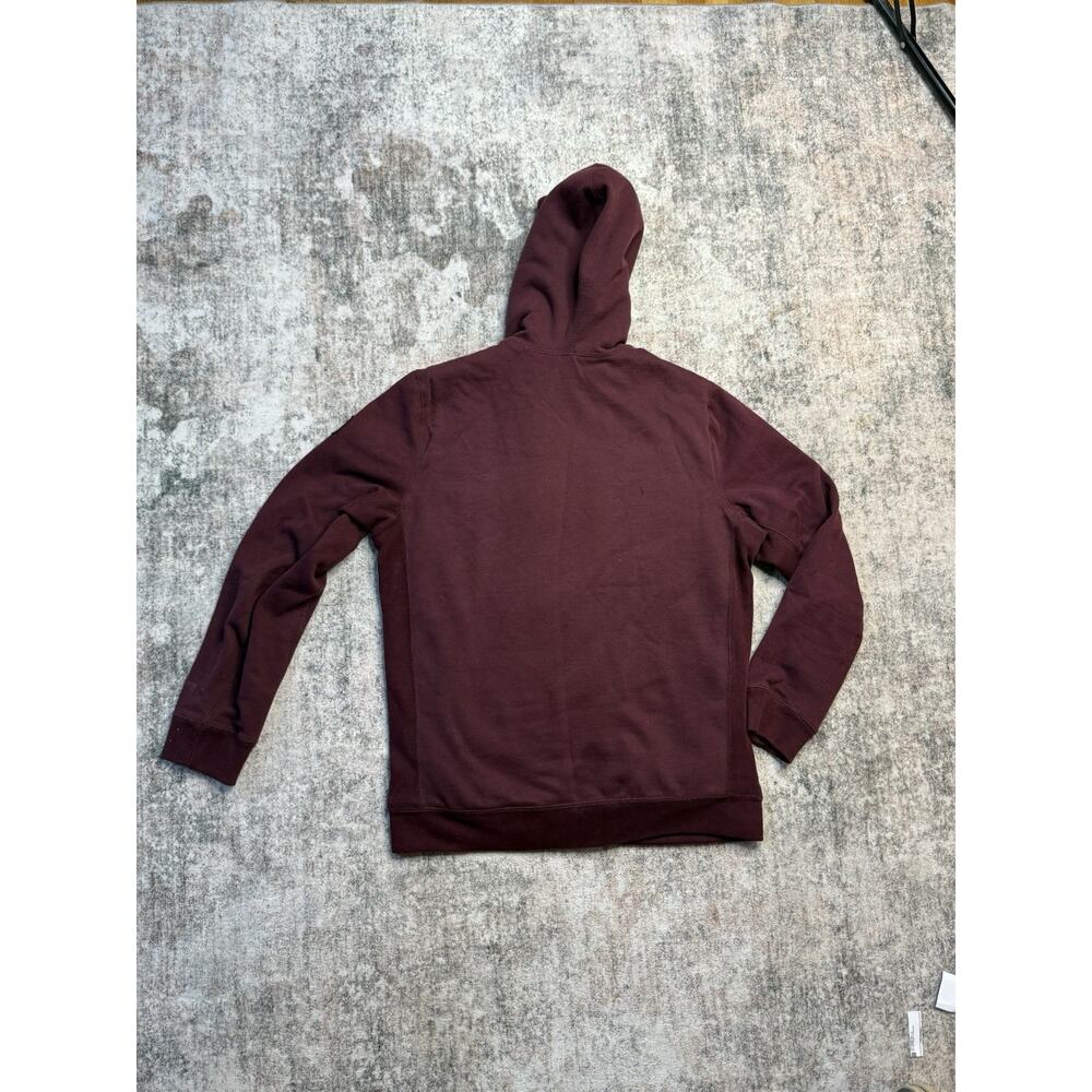 ABERCROMBIE & FITCH SHERPA LINED FULL ZIP HOODIE SWEATSHIRTS BURGUNDY MENS SZ M - Picture 10 of 11